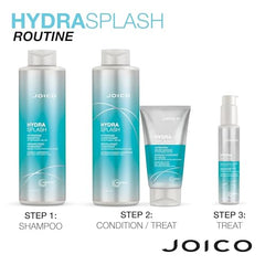 Joico HydraSplash Hydrating Conditioner for Fine to Medium Hair, Moisturizing Dry Damaged Hair with Keratin & Coconut Oil, 1L