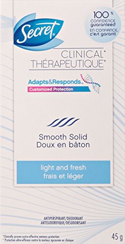 Secret Clinical Strength Soft Solid Antiperspirant and Deodorant, Light & Fresh, 45 g