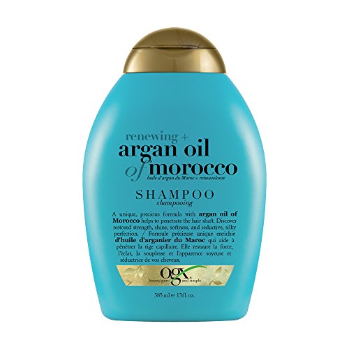 OGX Renewing + Argan Oil of Morocco Hydrating Hair Shampoo, Cold-Pressed Argan Oil to Help Moisturize, Soften & Strengthen Hair, Paraben-Free with Sulfate-Free Surfactants, 13 Fl Oz