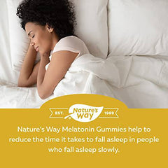 Nature's Way Melatonin Gummies – Sleep Support Supplement for Adults – Strawberry Flavour, 60 Gummies