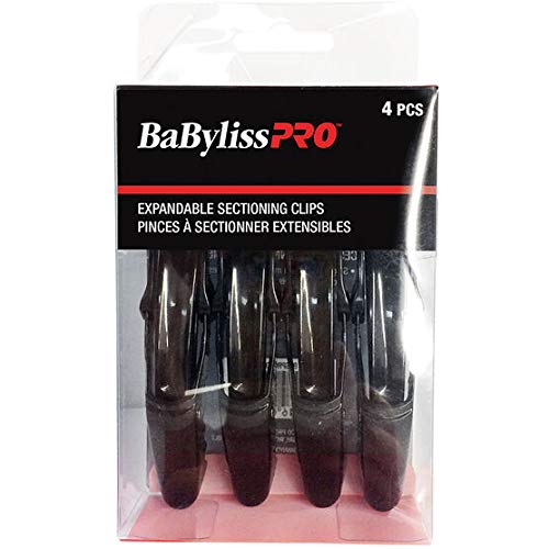 BaBylissPRO Jumbo Expandable Sectioning Clip, 4 per box