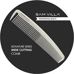 Sam Villa Signature Series Wide Cutting Comb, Ivory