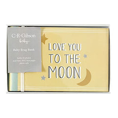 C.R Gibson BP73-23934 Love You to the Moon Baby Photo Album Brag Book, 7.25'' W x 4.5'' H