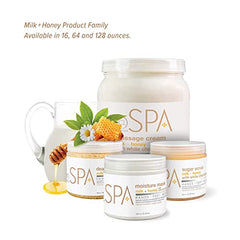 Bio Creative Lab Spa Massage Cream, Milk Honey and White Chocolate, 16 Ounce