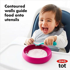 OXO Tot Silicone Plate Pink