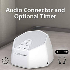 Adaptive Sound Technologies LectroFan Evo White Noise Sound Machine with 22 Unique Non-Looping Fan and White Noise Sounds and Sleep Timer