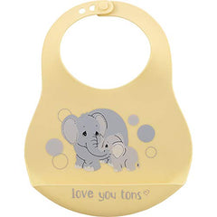 Precious Moments Love Elephant Bib Baby Mealtime, Multi