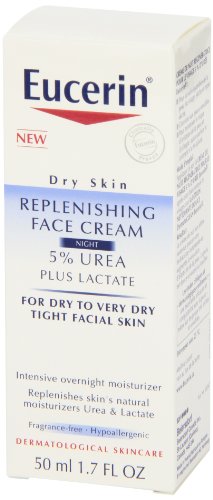 EUCERIN Urea Repair Replenishing Night Face Cream for Dry to Very Dry Skin | Face, 50mL | 5% Urea Cream | Ceramide Cream | Fragrance-free Cream| Non-Greasy Cream | Recommended Brand by Dermatologists