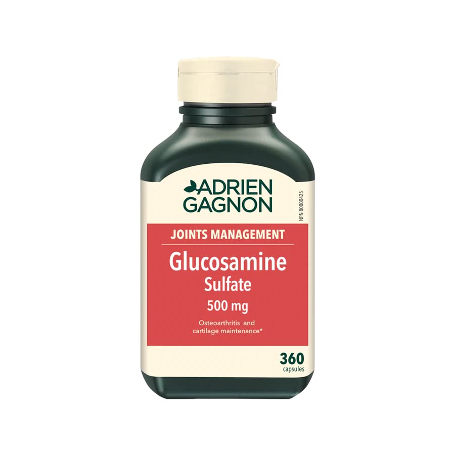 Adrien Gagnon - Glucosamine (Sulfate) for Joint Support, 500 mg, 360 (300+60 Bonus) Capsules