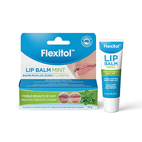 Flexitol Lip Balm | Mint | For Dry, Cracked, Flaky and Chapped Lips | Hydrates and Softens | 10 gram