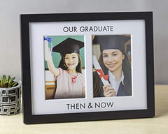 Pearhead Then and Now Graduation Frame, Celebrate Milestones and Capture First and Last Graduation Photos in Graduation Cap and Gown