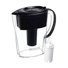 Brita Small 6 Cup Water Filter Pitcher with 1 Standard Filter, BPA Free – Space Saver, Black - Zecoya