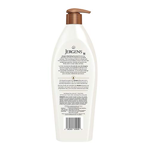 Jergens Hydrating Coconut Moisturizer & Body Lotion for Dry Skin (620 mL)