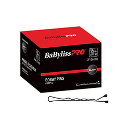 BaBylissPRO 2 Inch Crimped Bobby Pins, Half Pound Box in Black