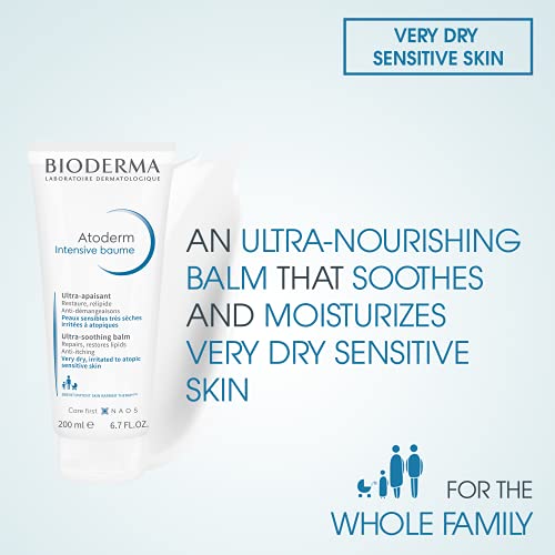 Bioderma - Atoderm - Intensive Balm - Intensely Nourishing Body Cream - Soothes discomfort - for Very Dry Sensitive Skin, 200ml / 6.67 fl.oz.