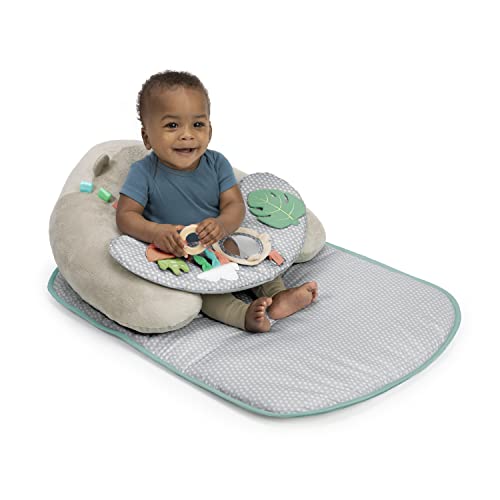 Ingenuity Cozy Prop 4-in-1 Sit Up & Prop Activity Mat, For Age Newborn & Up, Unisex, Toys - Nate the Bear