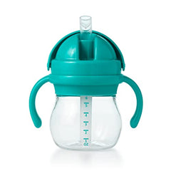 Oxo Tot 1 Transitions Straw Cup With Removable Handles, Teal, 6 Ounce