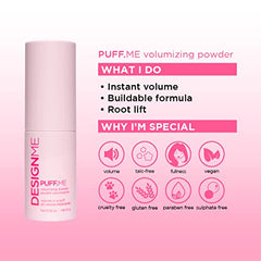 DESIGNME PUFF.ME Volumizing Powder For Hair | Volume Booster | Sulfate Paraben Free Texturizing Powder Root Lifter For Fine Hair, 9.1g