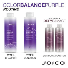 Joico Color Balance Purple Conditioner, Protection for Colour Treated Hair, Shields Damaged Hair, with Keratin and Green Tea Extract