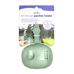 Ubbi On-The-Go Dual Pacifier Holder, Keep's Baby's Binkies Clean and Accessible, Portable for Travel, Diaper Bag Accessory Must Have for Newborns, Sage Green