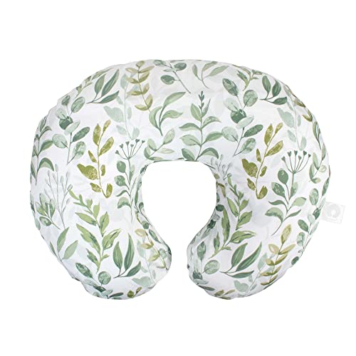 Boppy Nursing Pillow Original Support, Green Foliage, Ergonomic Nursing Essentials for Bottle and Breastfeeding, Firm Fiber Fill, with Removable Nursing Pillow Cover, Machine Washable