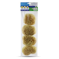 Baby Buddy Natural Baby Bath Sponge 4”, 4 Pack, Brown