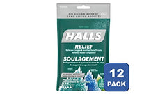 Halls Mentho-Lyptus No Sugar Added Assorted Mint 25 Count Bag, Pack of 12, original