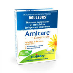 Boiron Arnicare Tablets, 60 Tablets, Homeopathic Medicine for Muscle and Joint Pain Relief, Swelling from injuries, Bruise & Brusing, from Natural Sourced Plants Including Arnica Montana