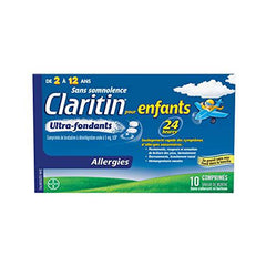 Claritin Kids Rapid Dissolve Allergy Medication - 24 Hour Non-Drowsy Kids Allergy Medicine, Antihistamines For Kids, Fast Allergy Relief Of Itchy, Watery, Red Eyes, Sneezing, Runny Nose, 10 Tablets