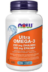 NOW Supplements Ultra Omega-3 1,000 mg Softgels, 90 Count