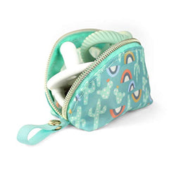 Itzy Ritzy Everything Storage Pouch; Comfortably Holds 2 Pacifiers; Snap Handle Attaches to Diaper Bag, Stroller or Purse; Pouch Can Also Hold Earbuds, Chargers, Change or Disposable Bags; Cactus