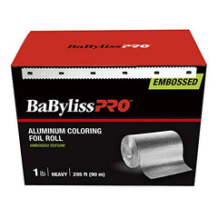 BaBylissPRO Aluminum Coloring Foil 1 Pound Roll, Rough Texture, Silver, Heavyweight, 295 foot roll