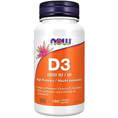 Now Foods Vit D-3 2,500 IU 180gel