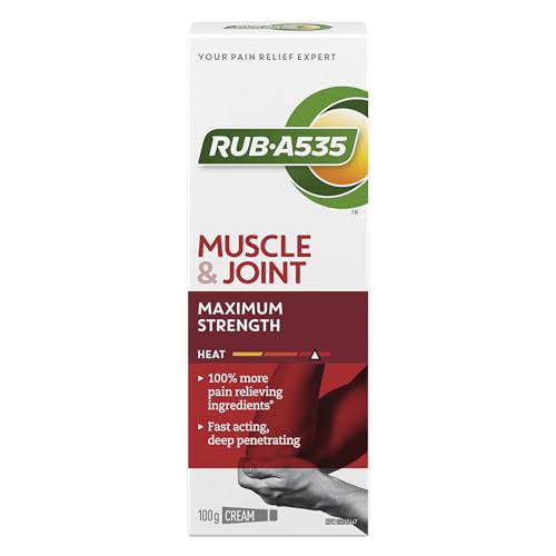 RUB A535 Muscle & Joint Heat Cream, Deep Penetrating Pain Relief, Maximum Strength, 100 g