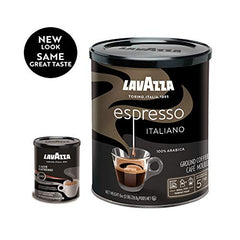 Lavazza Espresso Italiano Ground Coffee Blend, Medium Roast, 8-Oz Cans,Authentic Italian, Blended And Roasted in Italy, Non-GMO, 100% Arabica, Rich-bodied