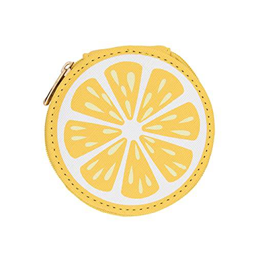 Miamica Women's Pill Case, Lemon Round, Yellow