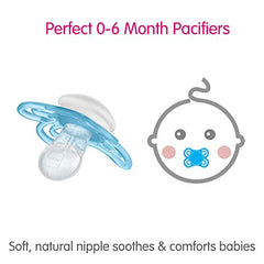 MAM Perfect Night Pacifiers (2 Pacifiers & Sterilizing Box), MAM Soother with a Soft Silicone Nipple, Glow in the Dark Pacifiers, Baby Essentials, Unisex, 0-6 Months