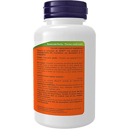 NOW Supplements Curcumin Phytosome Capsules, 60 Count