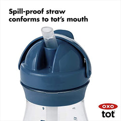 OXO Tot Transitions Straw Cup, Navy, 9 Ounce