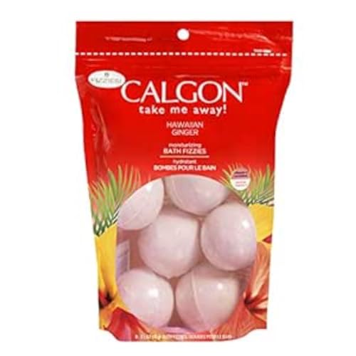 Calgon Hawaiian Ginger Moisturizing Bath Fizzies, 8 Count