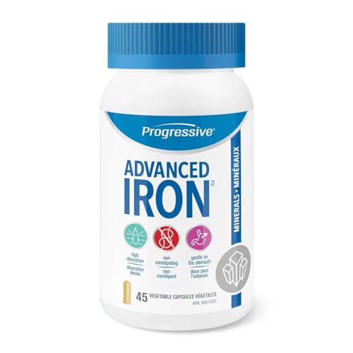 Progressive Advanced Iron | 15 Mg | High Absorbtion, Gentle on The Stomach | 45 Capsules 45 count