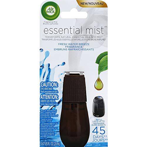 Air Wick Essential Mist Fragrance Oil Diffuser Refill, Fresh Water Breeze Fragrance, 20 ml (Pack of 1)