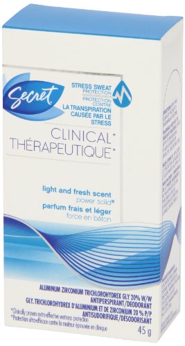 Secret Clinical Strength Soft Solid Antiperspirant and Deodorant, Light & Fresh, 45 g