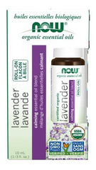 NOW Organic Lavender Essential Oil Roll-On, 10mL