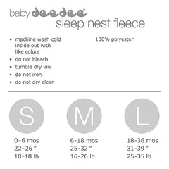 baby deedee Sleep Nest Fleece Baby Sleeping Bag, Ivory, 6-18 Month, 230