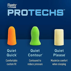 Flents Ear Plugs for Sleeping, Snoring, Loud Noise, Traveling, Concerts, Construction, & Studying, Made in the USA, Purple, 70 Pair