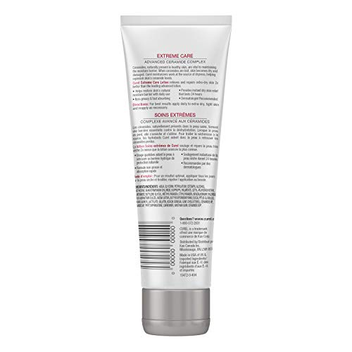 Curel Extreme Care Intensive Moisturizer, Travel Hand and Body Lotion, with Advanced Ceramide Complex and Extra-strength Hydrating Agents, for Extra-Dry Skin (100 Ml)