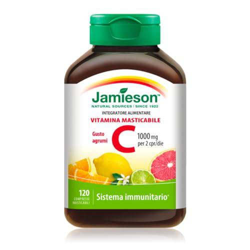 Jamieson Chewable Vitamin C 500 mg - Citrus Fruit Flavour, 120 Count (Pack of 1)