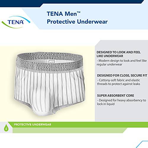 TENA Incontinence Underwear for MEN, Protective, Medium/Large, 16 Count - Zecoya