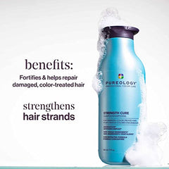 Pureology Moisturizing Shampoo, For Damaged & Colour-Treated Hair, Fortifies & Repairs Damage, Sulfate-Free, Vegan, 266ml